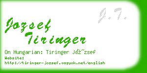 jozsef tiringer business card